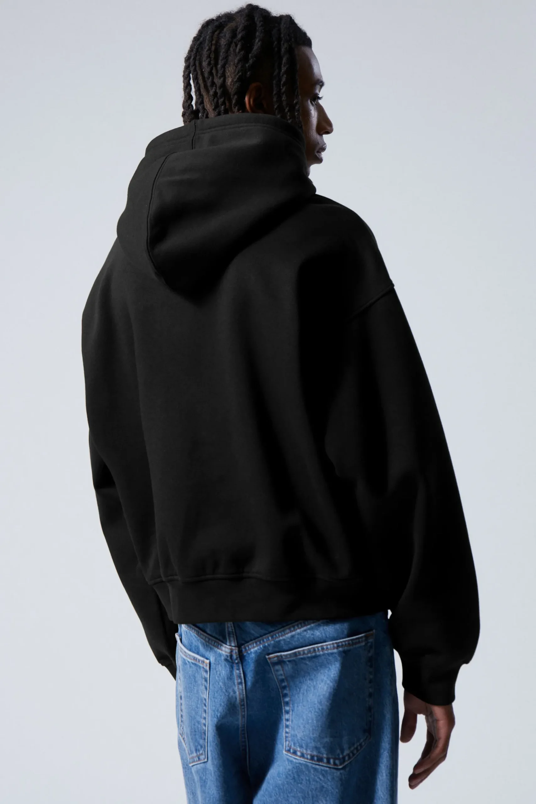 Weekday BOXY HEAVYWEIGHT HOODIE black Sale