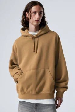 Weekday BOXY HEAVYWEIGHT HOODIE medium brown Hot