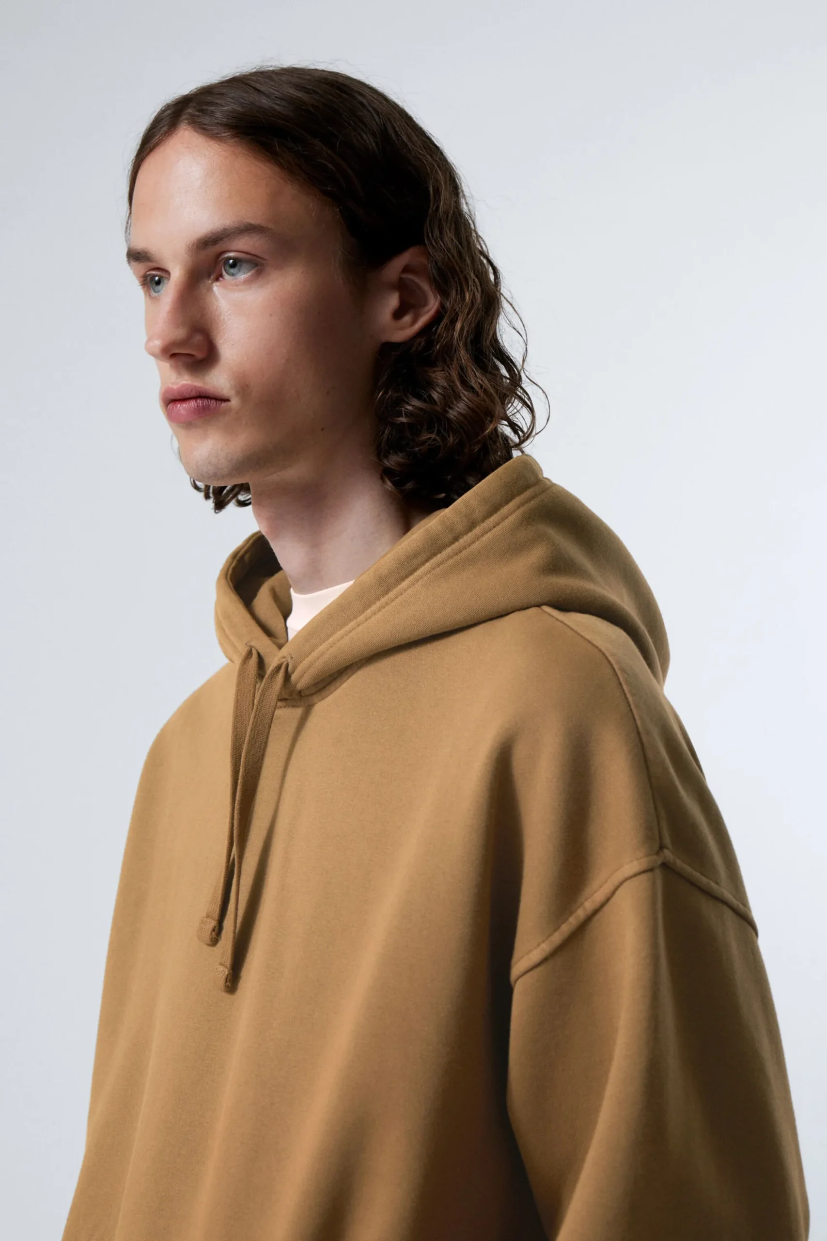 Weekday BOXY HEAVYWEIGHT HOODIE medium brown Hot