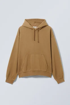 Weekday BOXY HEAVYWEIGHT HOODIE medium brown Hot
