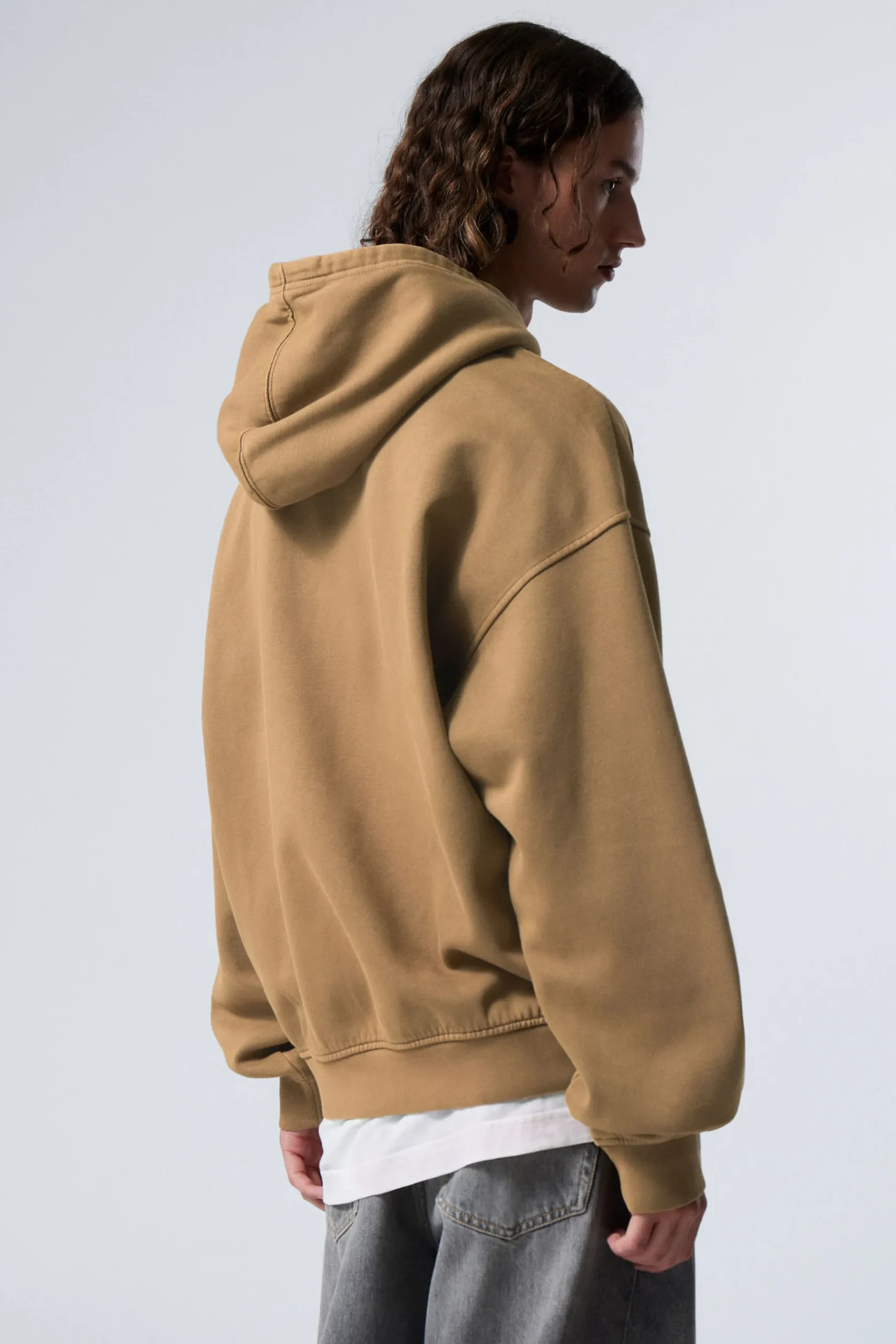 Weekday BOXY HEAVYWEIGHT HOODIE medium brown Hot