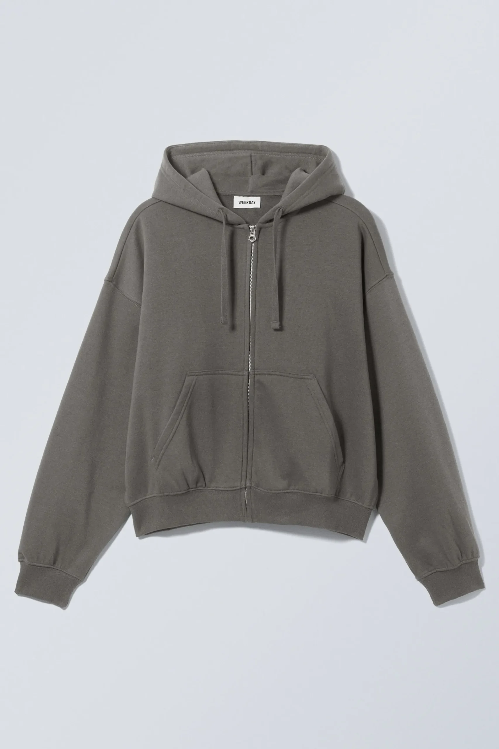 Weekday BOXY MIDWEIGHT ZIP HOODIE grey Fashion