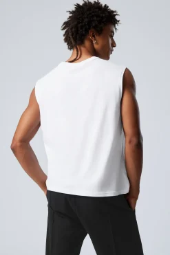 Weekday BOXY WASHED TANK TOP white Best