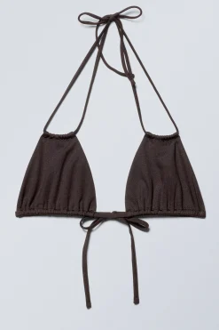 Weekday BREEZE TIE BIKINI TOP dark brown Best Sale