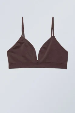Weekday CAT SOFT TRIANGLE BRA dark plum Fashion