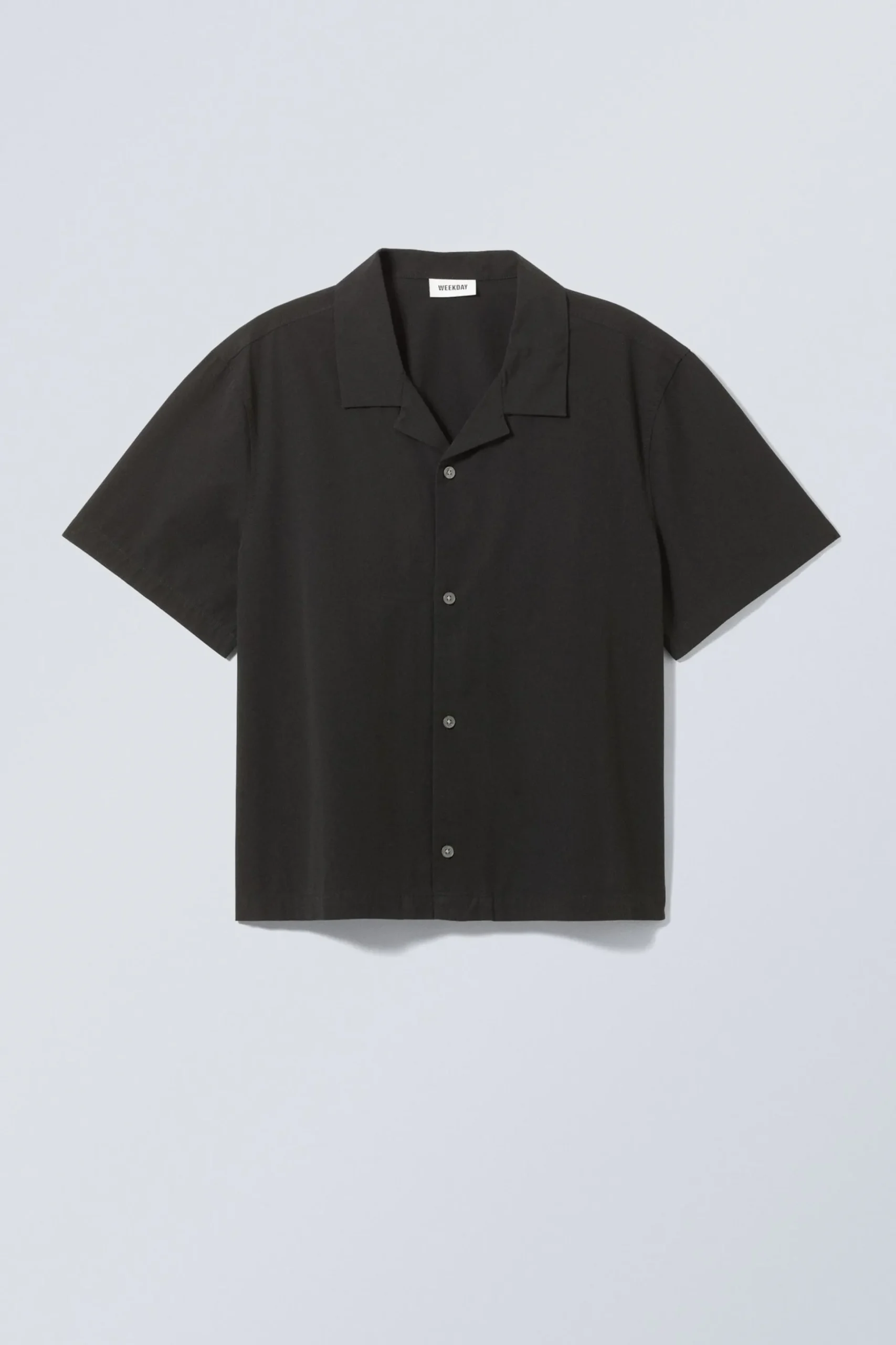 Weekday CHARLIE SHORT SLEEVE SHIRT black Shop