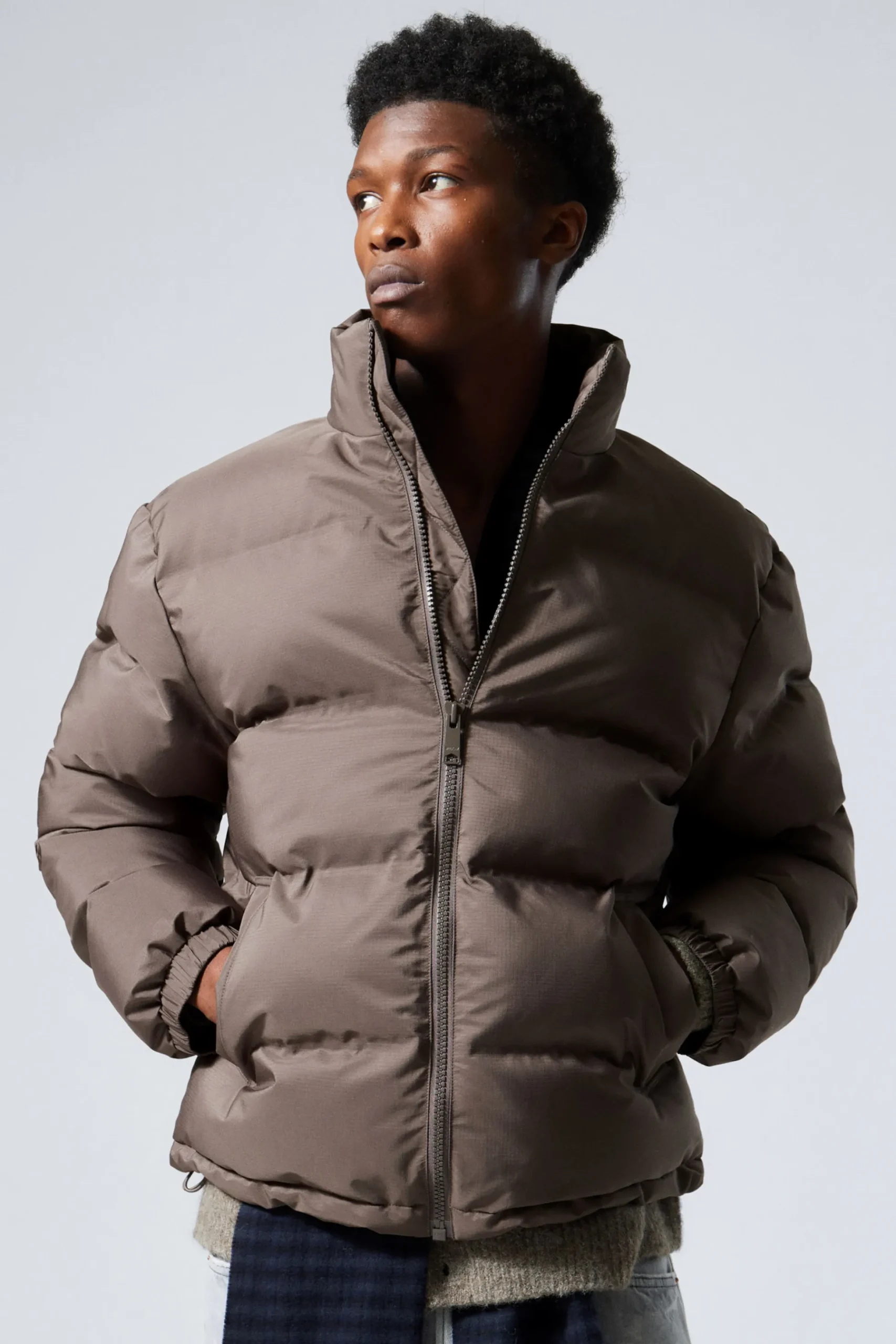 Weekday COLE PUFFER JACKET dark mole New
