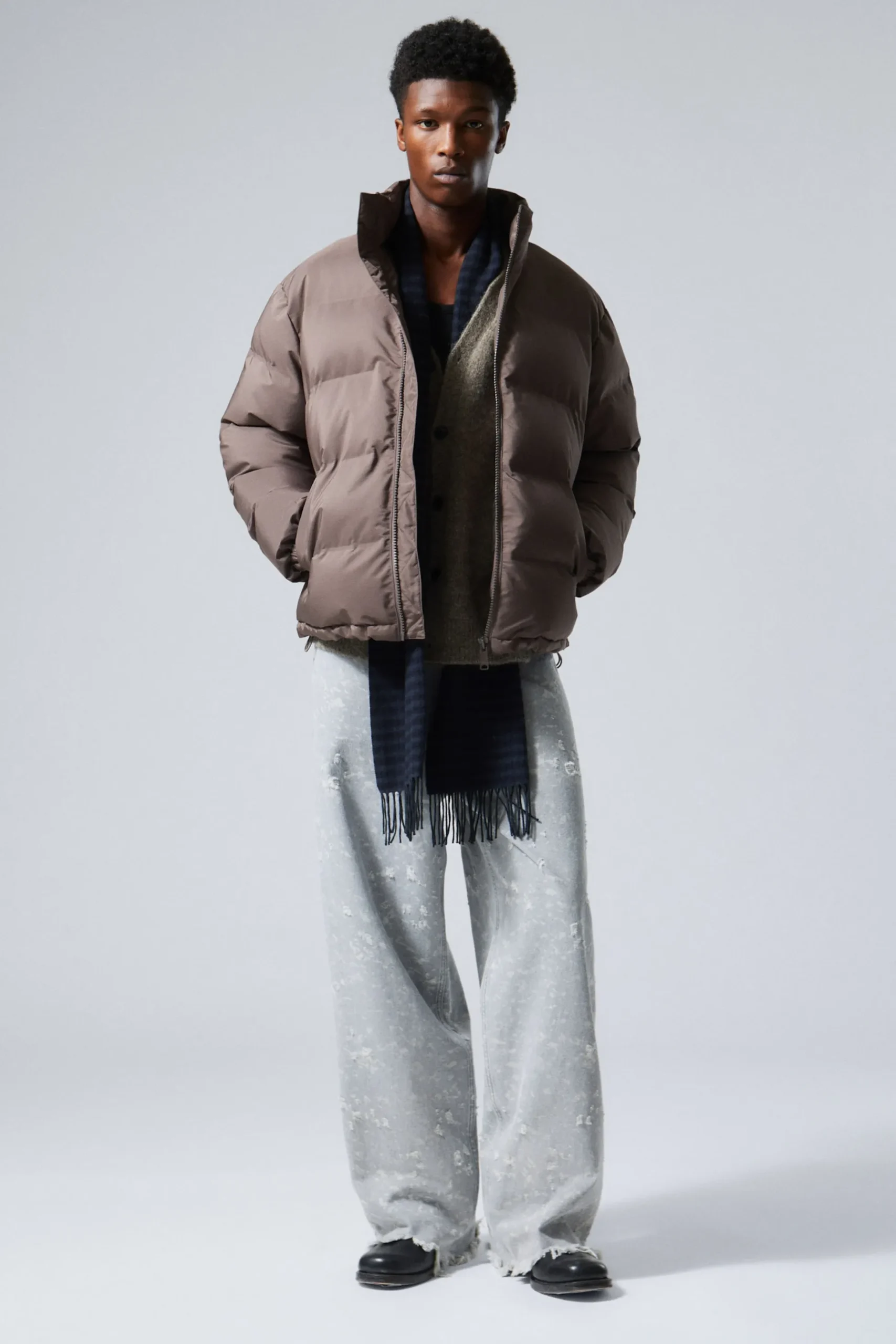 Weekday COLE PUFFER JACKET dark mole New