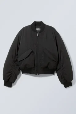 Weekday CROPPED BOMBER JACKET black New