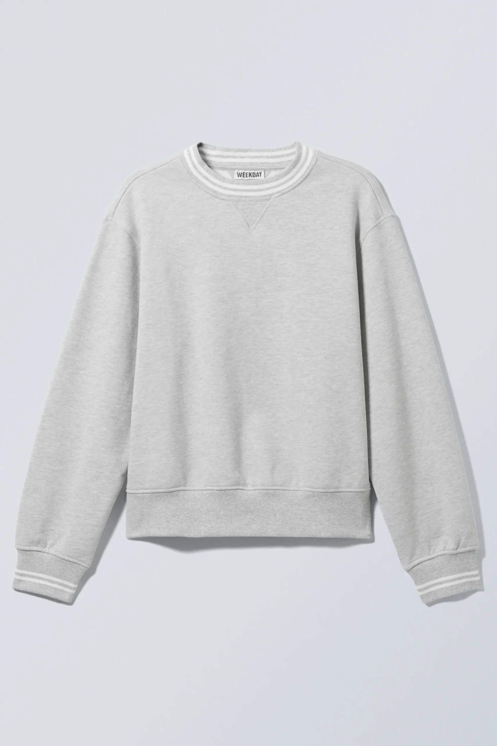 Weekday CROPPED COTTON FLEECE SWEATSHIRT grey melange Cheap