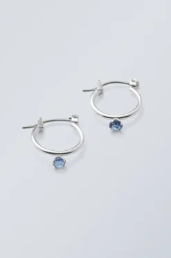 Weekday CRUSH HOOP EARRINGS silver turquoise Hot
