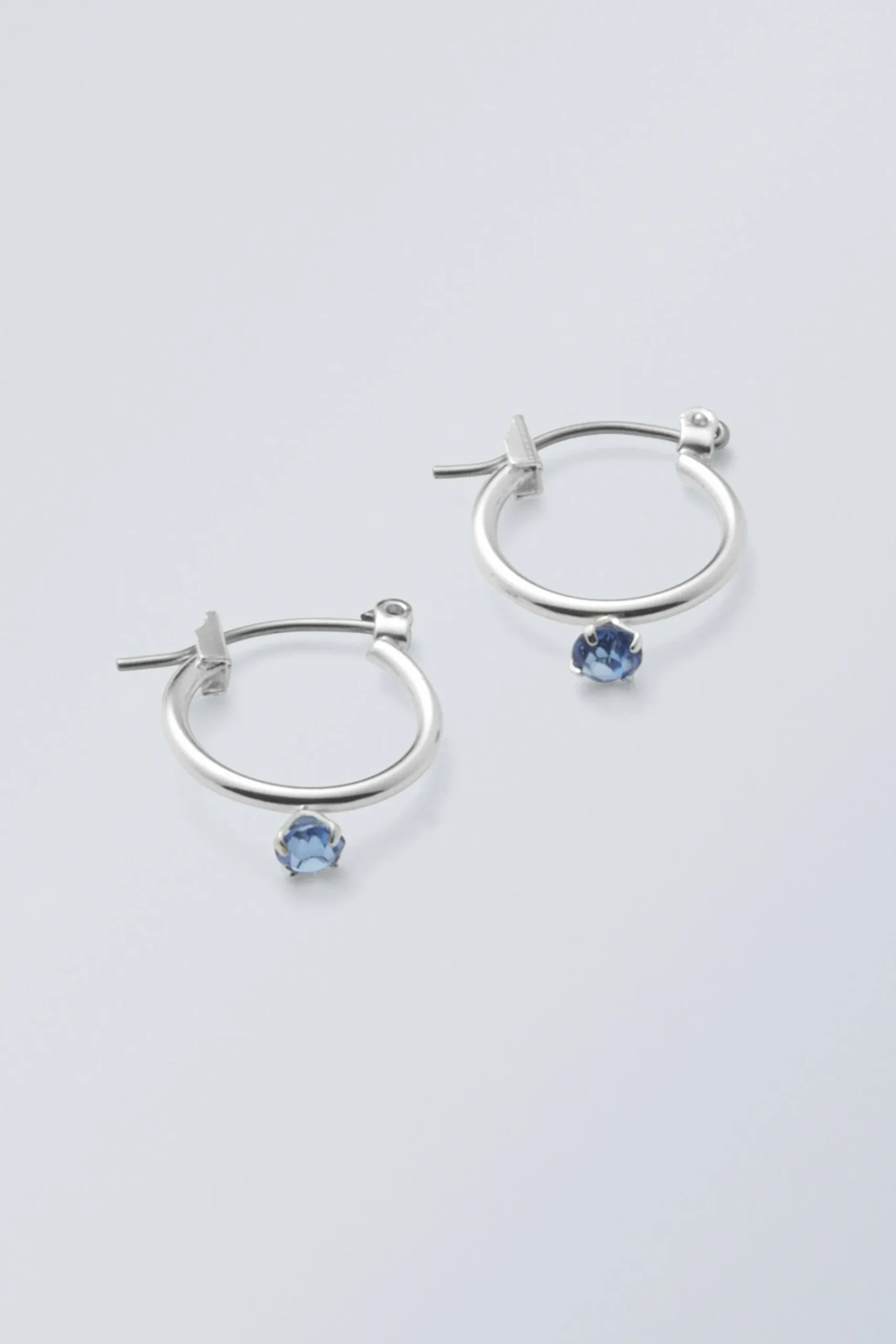 Weekday CRUSH HOOP EARRINGS silver turquoise Hot