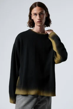 Weekday CYPHER GRAPHIC KNIT SWEATER black Sale