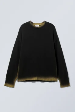 Weekday CYPHER GRAPHIC KNIT SWEATER black Sale
