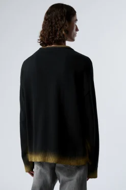 Weekday CYPHER GRAPHIC KNIT SWEATER black Sale