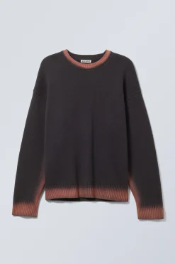 Weekday CYPHER GRAPHIC KNIT SWEATER plum/coral Cheap