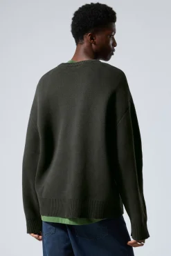 Weekday CYPHER GRAPHIC KNIT SWEATER dark grey reactive star Best