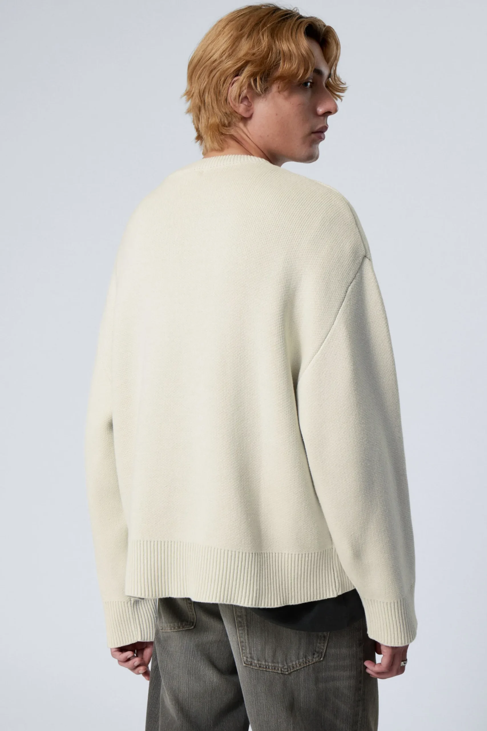 Weekday CYPHER OVERSIZED SWEATER light dusty mole Cheap