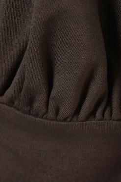 Weekday DEEP HALTERNECK TOP dark brown Hot