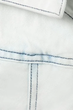 Weekday DENIM BUSTIER TOP blotch blue Cheap
