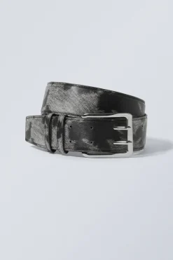 Weekday DOUBLE PRONG COW BELT black cow Store