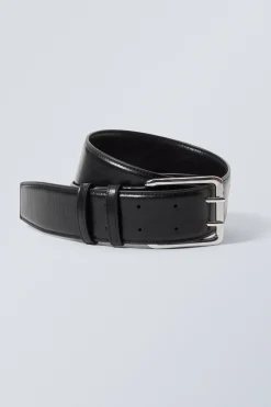 Weekday DOUBLE PRONG FAUX LEATHER BELT black Hot