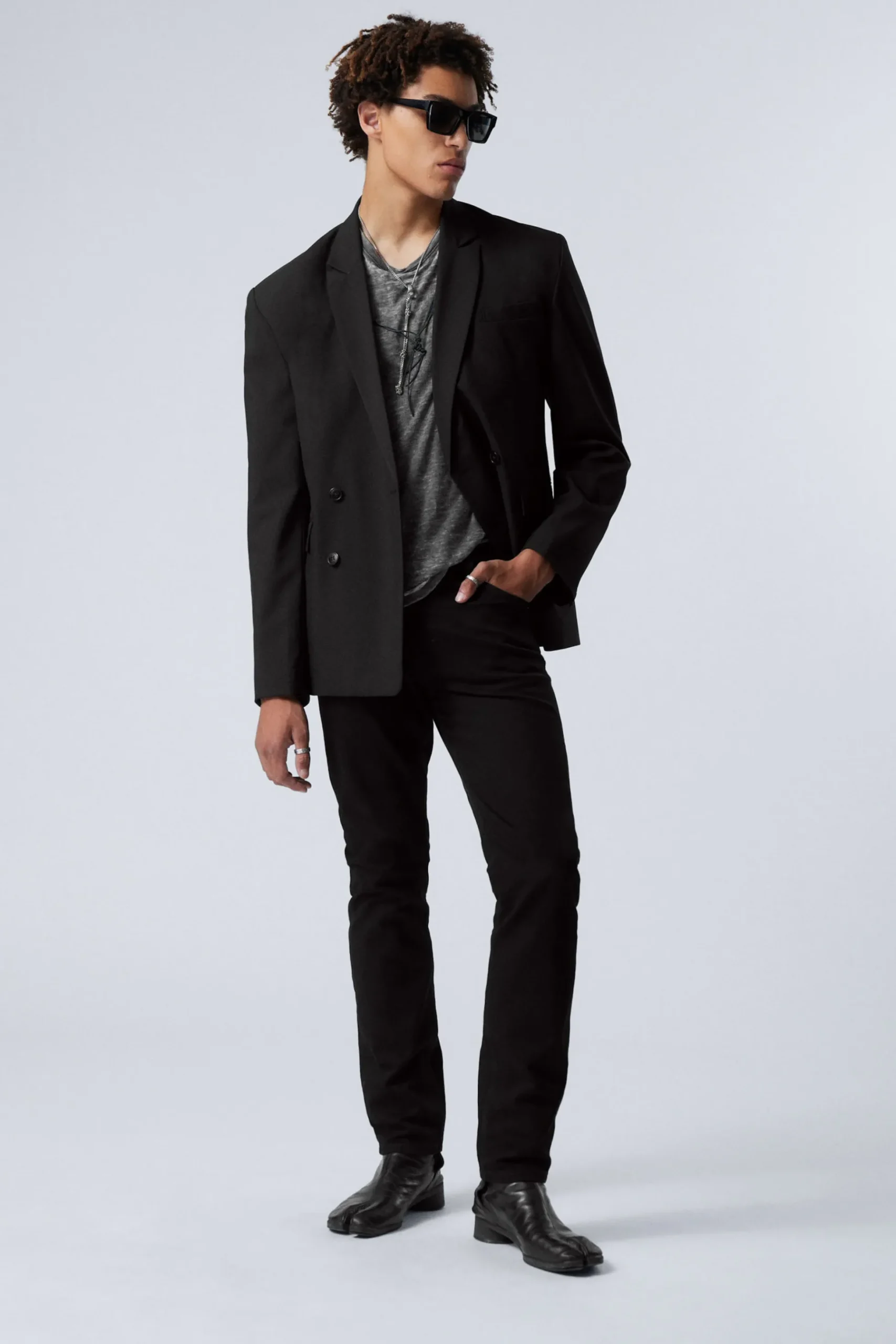Weekday DOUBLE-BREASTED BLAZER black Flash Sale