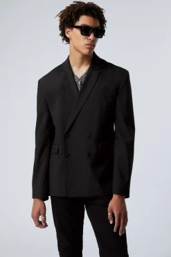 Weekday DOUBLE-BREASTED BLAZER black Flash Sale