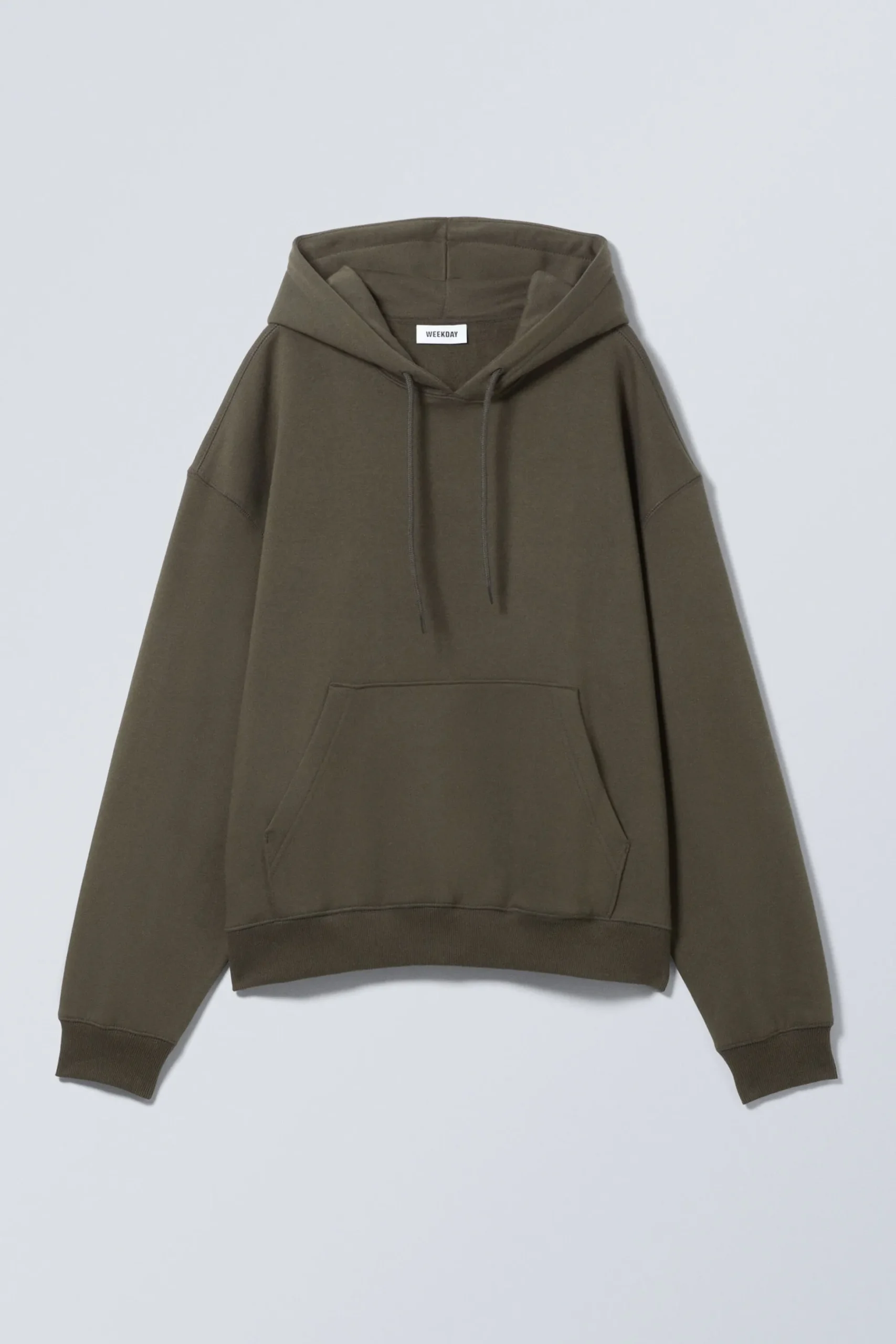 Weekday ESSENCE STANDARD HOODIE dark khaki green Flash Sale