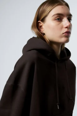 Weekday ESSENCE STANDARD HOODIE dark brown Cheap