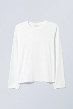 Weekday ESSENCE STANDARD LONG SLEEVE white Hot