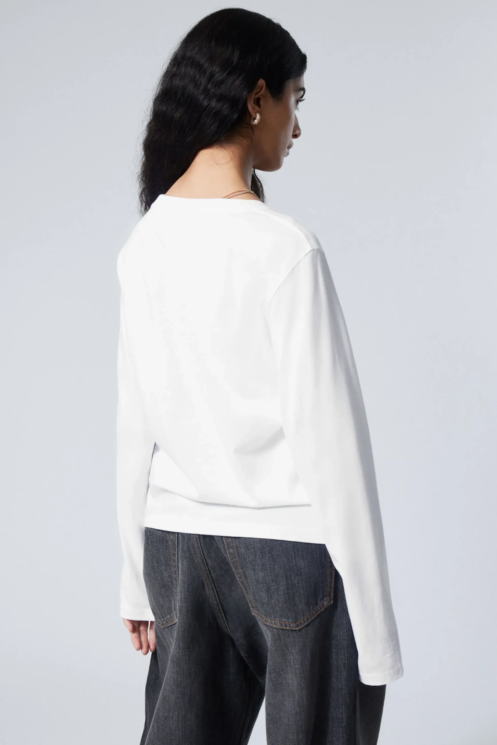 Weekday ESSENCE STANDARD LONG SLEEVE white Hot