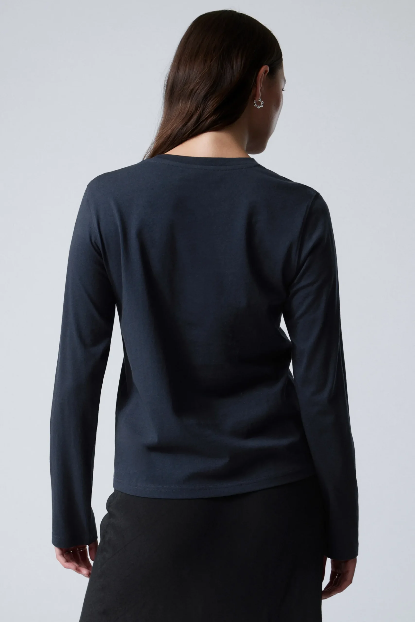 Weekday ESSENCE STANDARD LONG SLEEVE dark blue Store