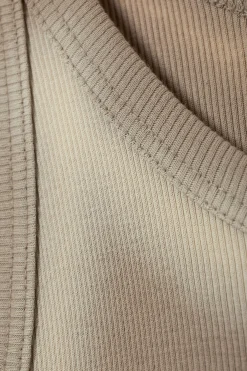 Weekday FADED RIB TANK TOP light dusty mole beige fade Outlet