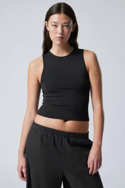 Weekday FINE FITTED TANK TOP black Store