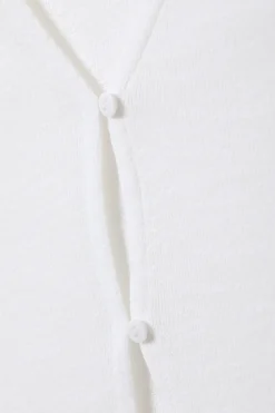 Weekday FITTED BUTTON VEST TOP white Flash Sale
