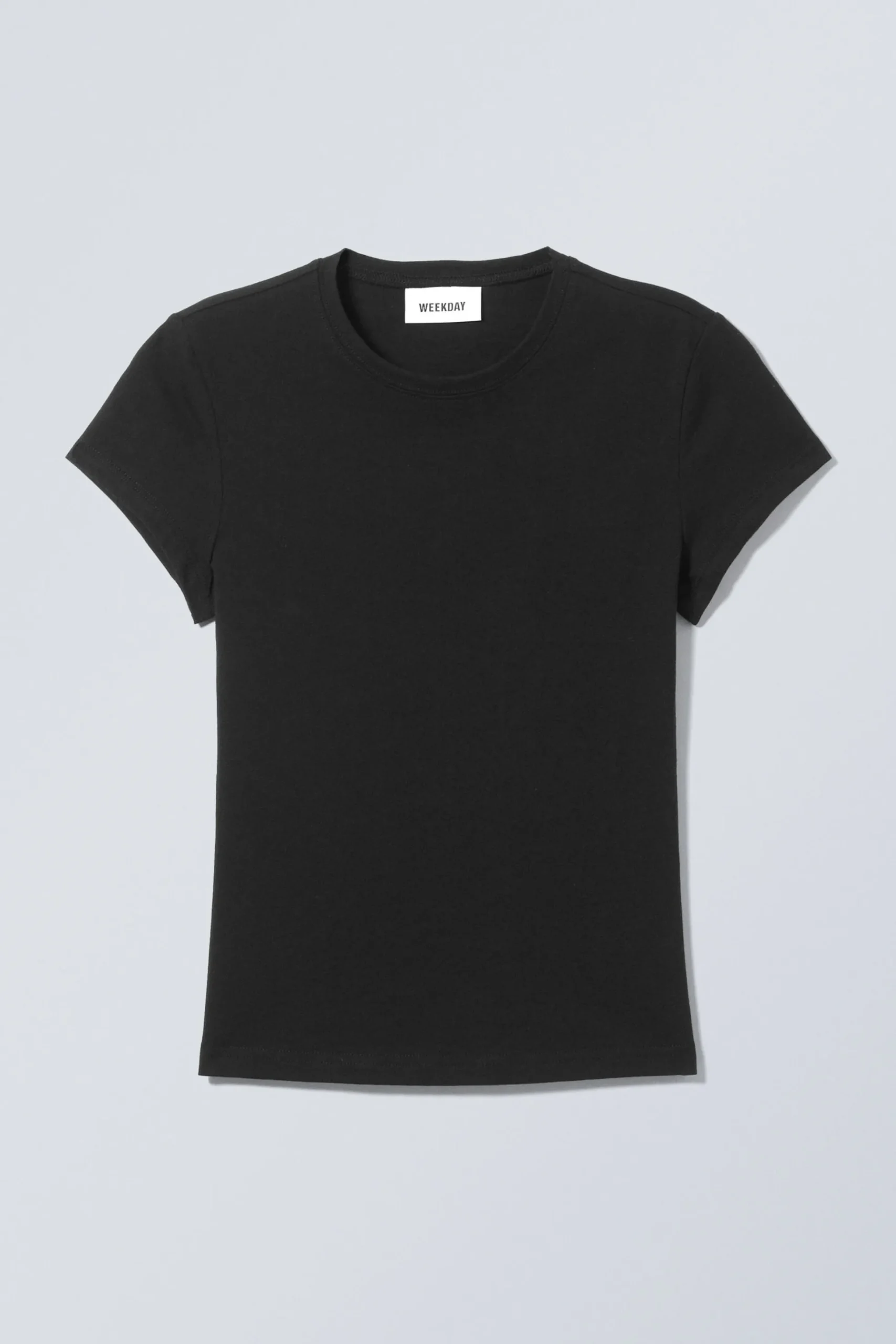 Weekday FITTED SHORT SLEEVE T-SHIRT black Sale