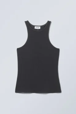 Weekday FITTED TANK TOP dark grey Hot