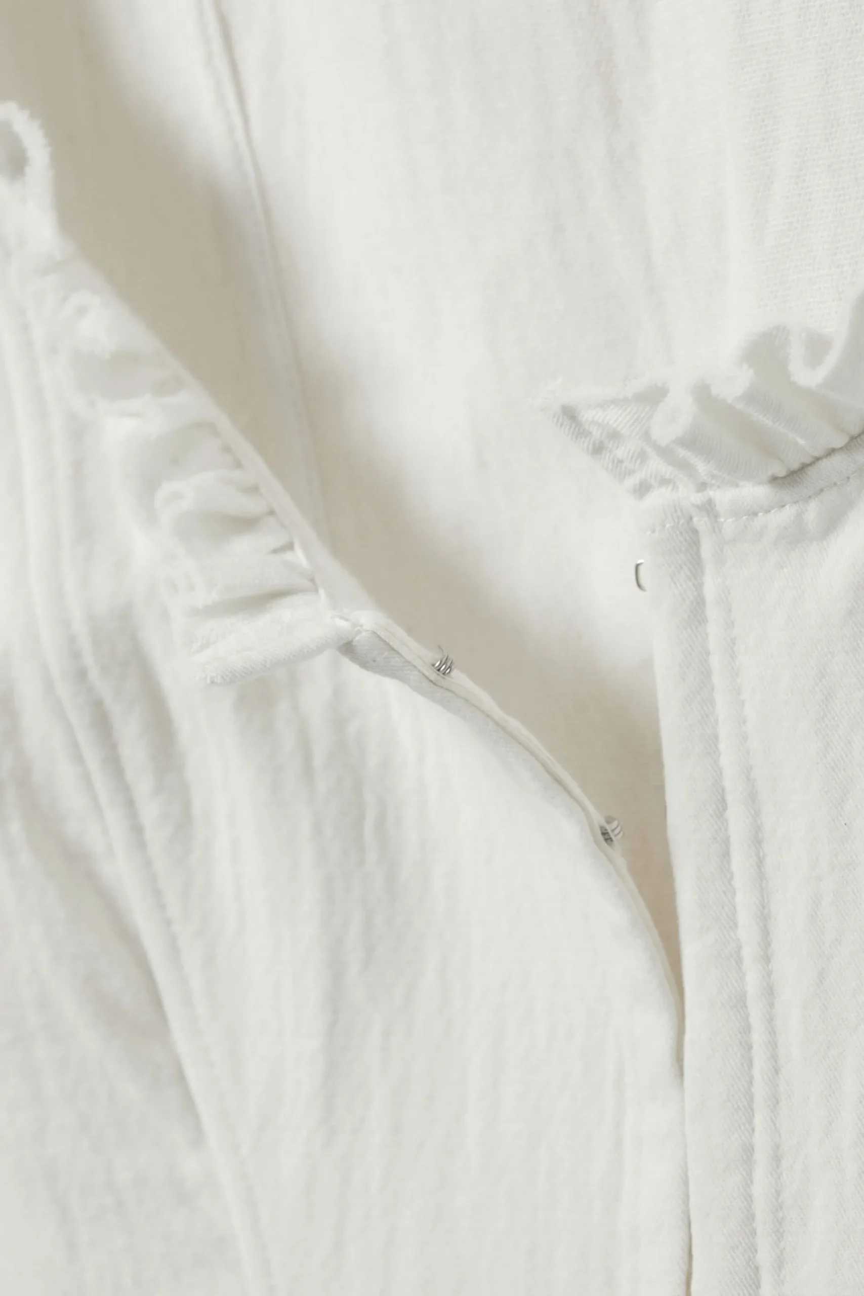Weekday FITTED TWILL CORSET TOP dusty white Clearance