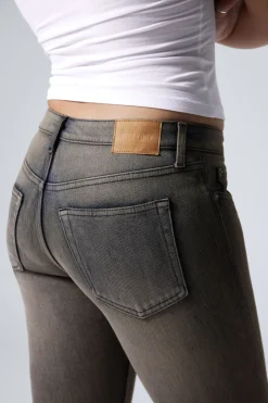 Weekday FLAME LOW RISE SLIM FLARED LEG JEANS blue clay grey Best