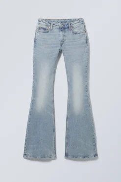 Weekday FLAME LOW RISE SLIM FLARED LEG JEANS stone blue light blue Clearance