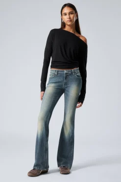 Weekday FLAME LOW RISE SLIM FLARED LEG JEANS gasoline blue medium blue New