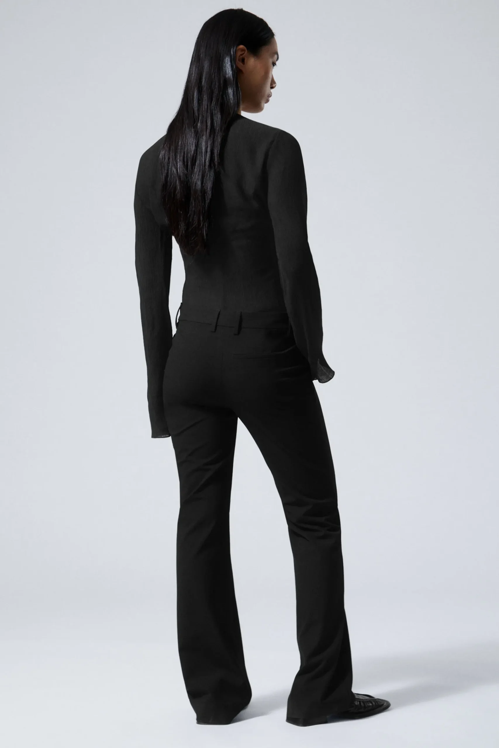 Weekday FLARED SUITING TROUSERS black Flash Sale