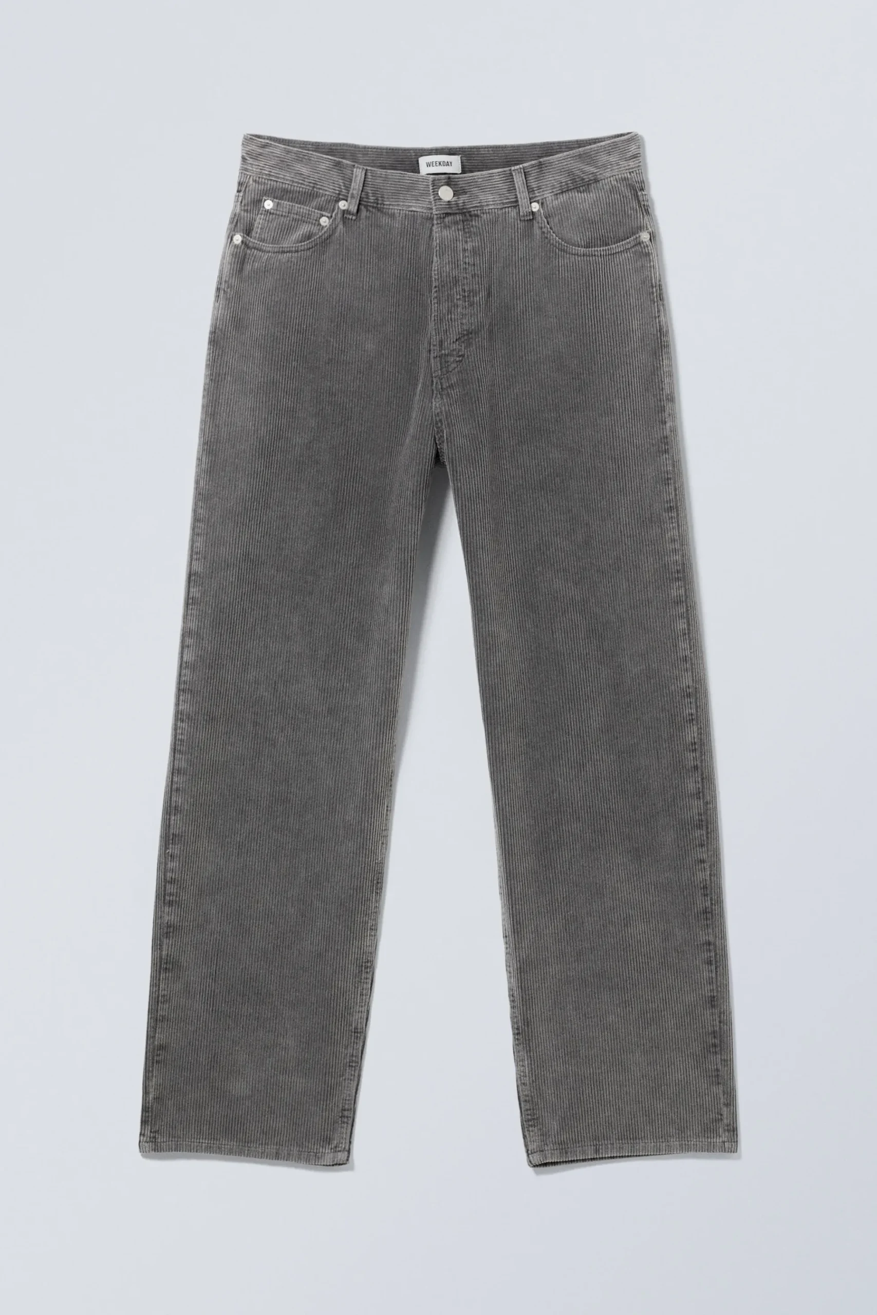 Weekday GALAXY LOOSE STRAIGHT CORD TROUSER washed black Cheap