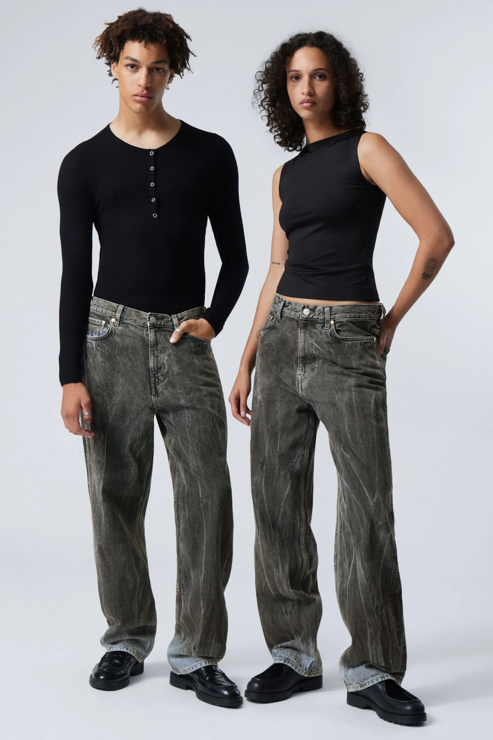 Weekday GALAXY LOOSE STRAIGHT JEANS odd blue Clearance