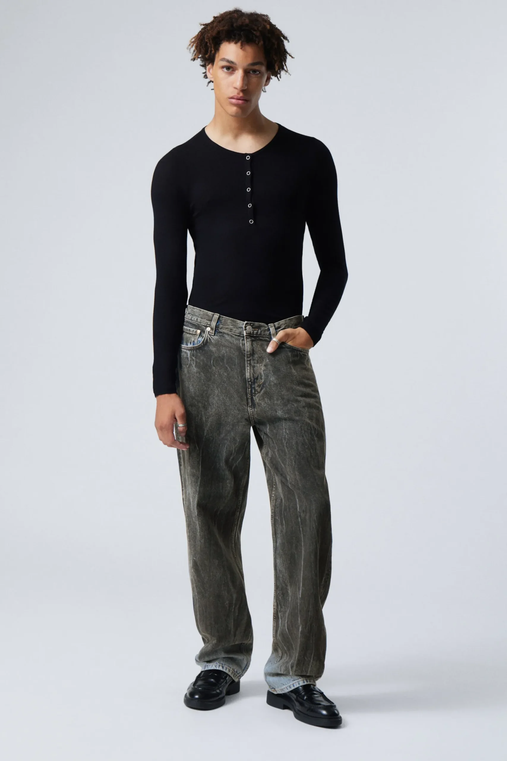 Weekday GALAXY LOOSE STRAIGHT JEANS odd blue Clearance