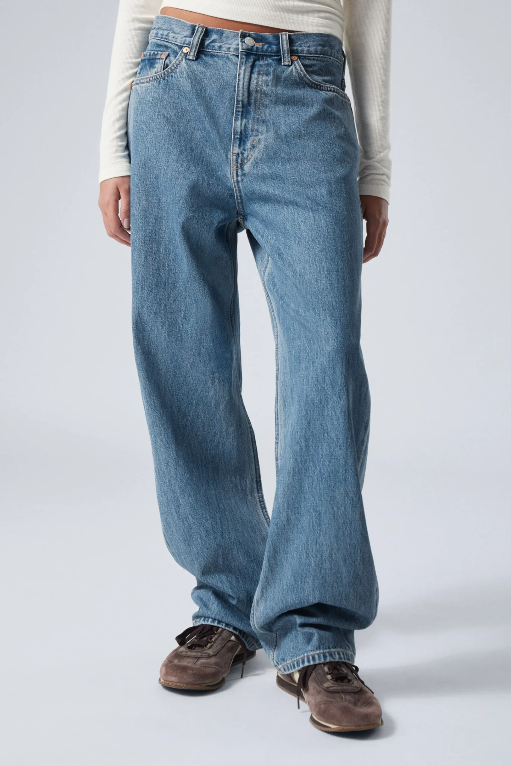 Weekday GALAXY LOOSE STRAIGHT LEG JEANS 90s blue medium blue Store