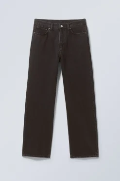 Weekday GALAXY LOOSE STRAIGHT LEG JEANS tuned black black Sale