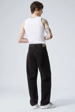 Weekday GALAXY LOOSE STRAIGHT LEG JEANS tuned black black Sale