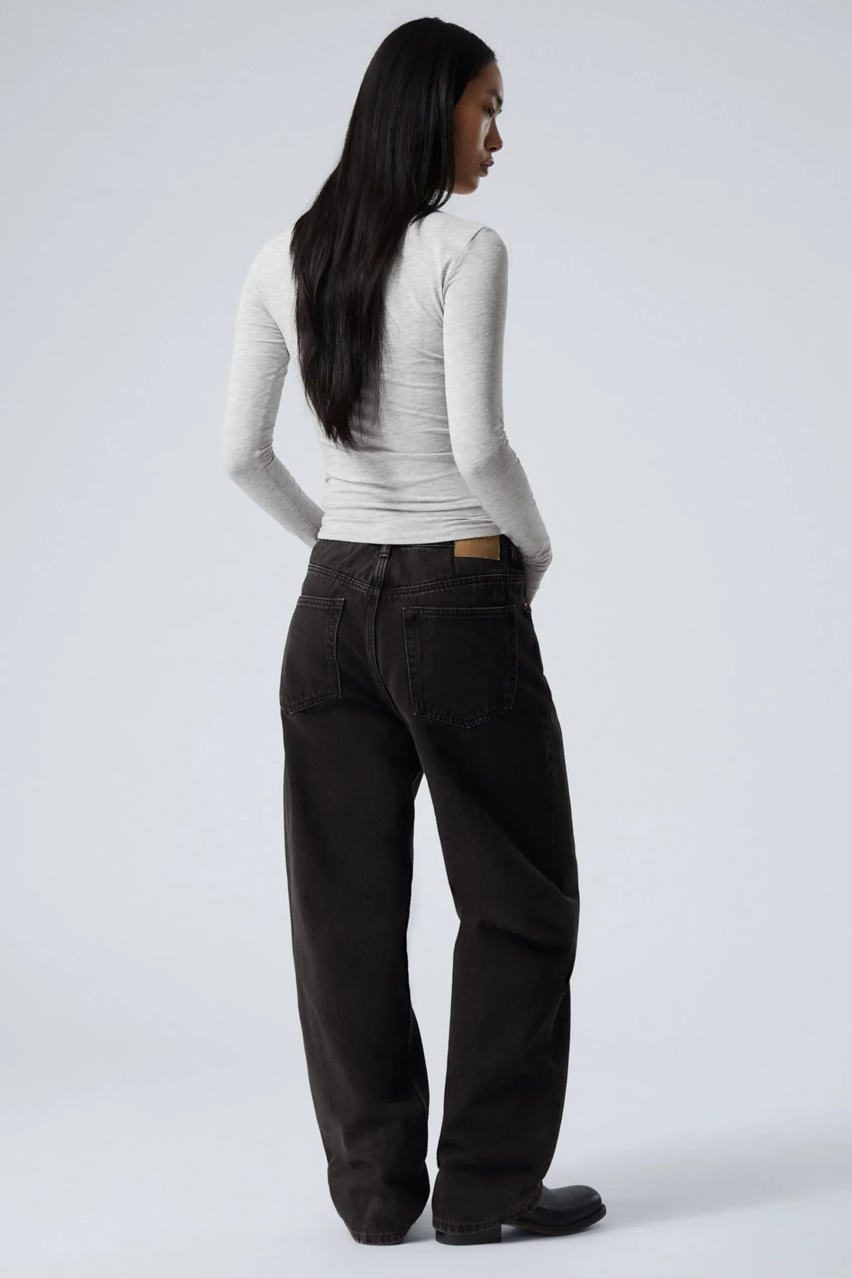 Weekday GALAXY LOOSE STRAIGHT LEG JEANS tuned black black Sale